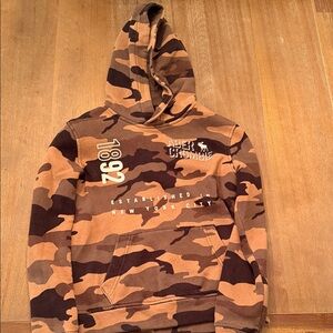 Abercrombie & Fitch Kids Camouflage Hoodie in Tan and Brown